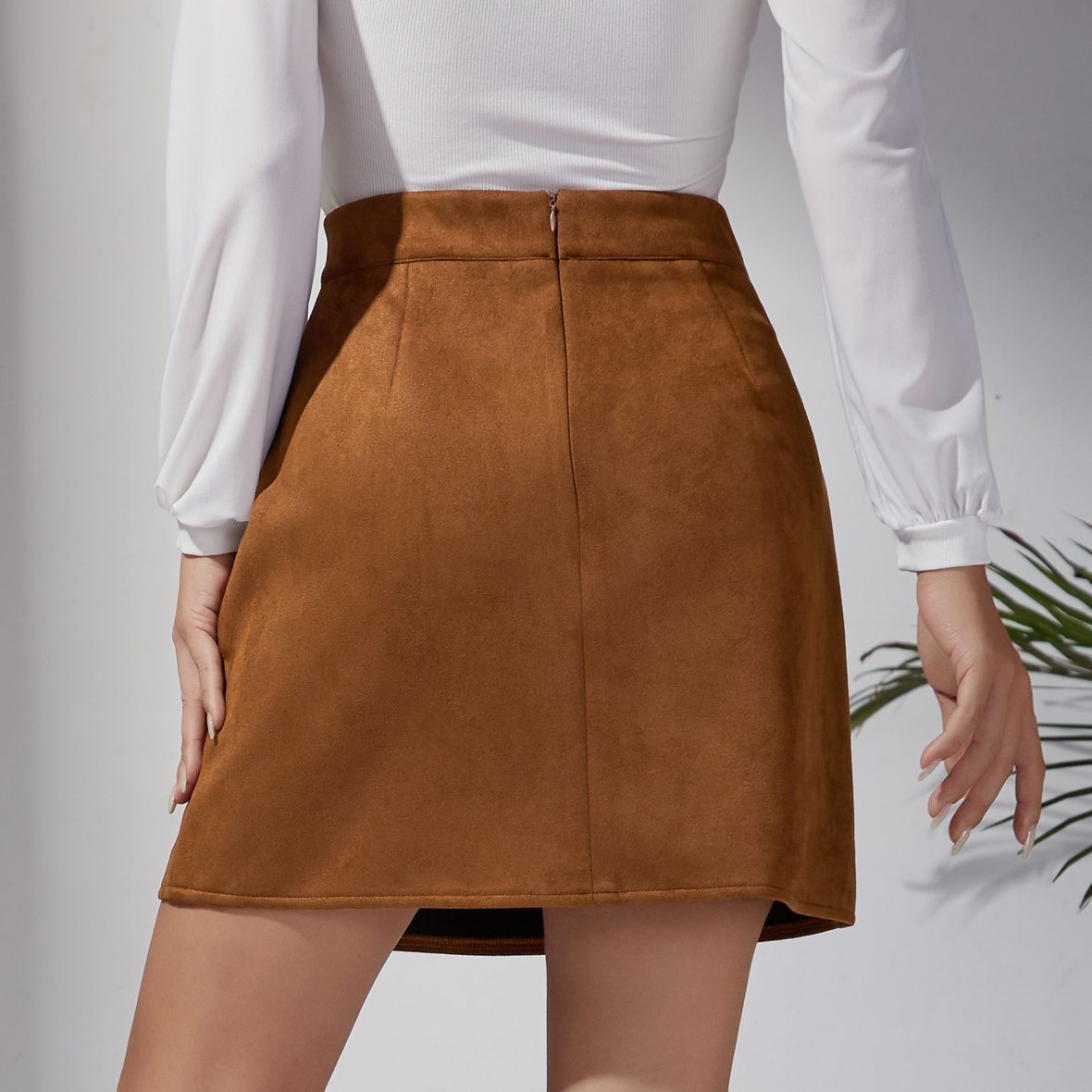 The Arlette Suede Mini Skirt