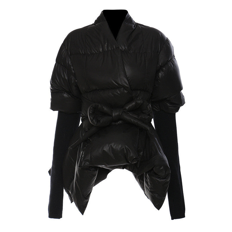 The Belted Puffer Wrap Jacket