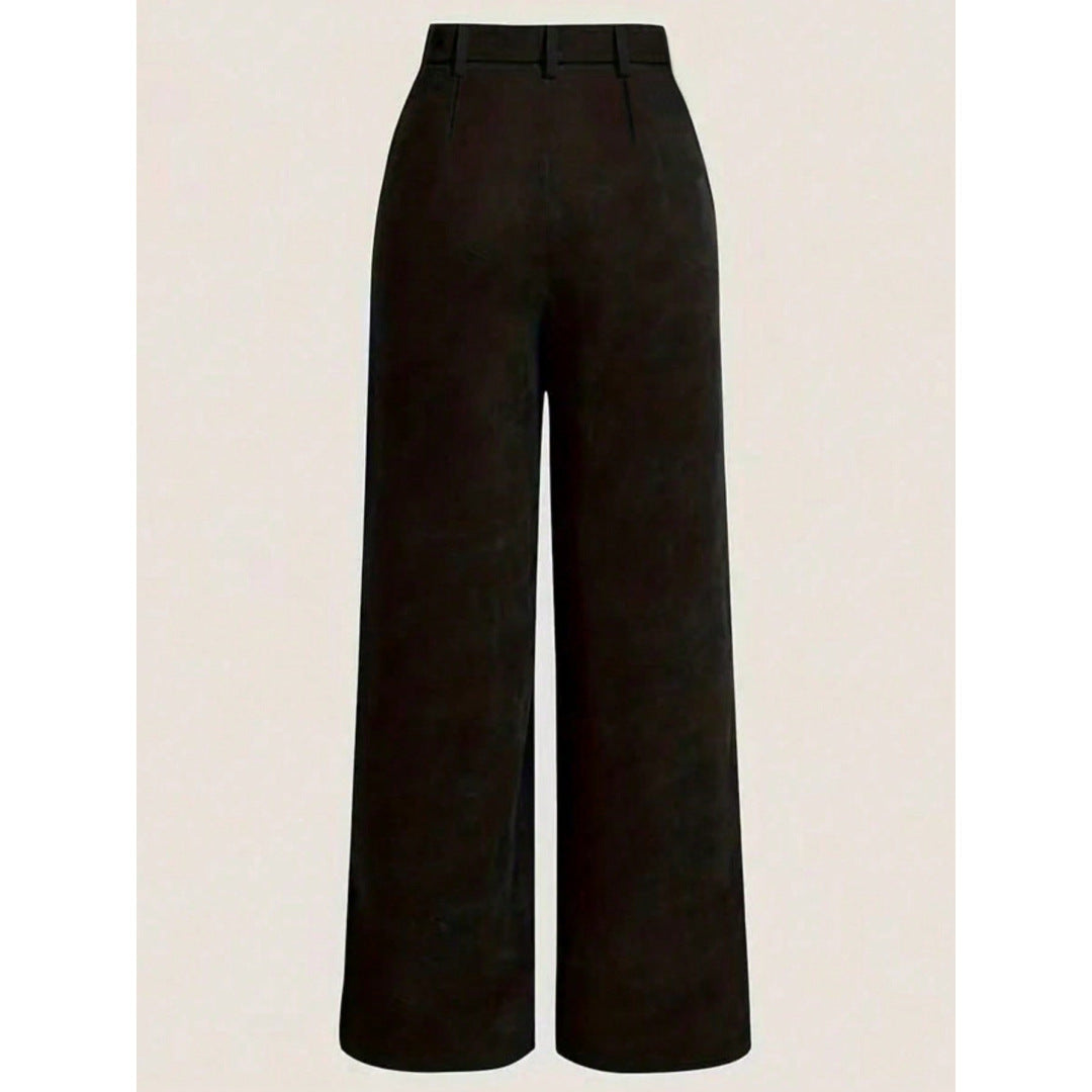 The Suede Wide-Leg Pant