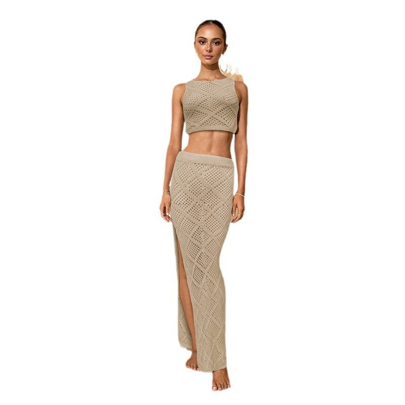 The Amara Crochet Maxi Set