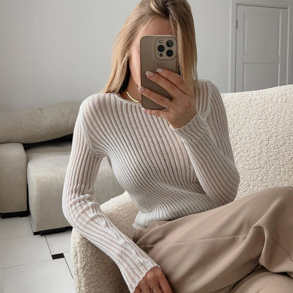 The Lyra Sheer Knit Top