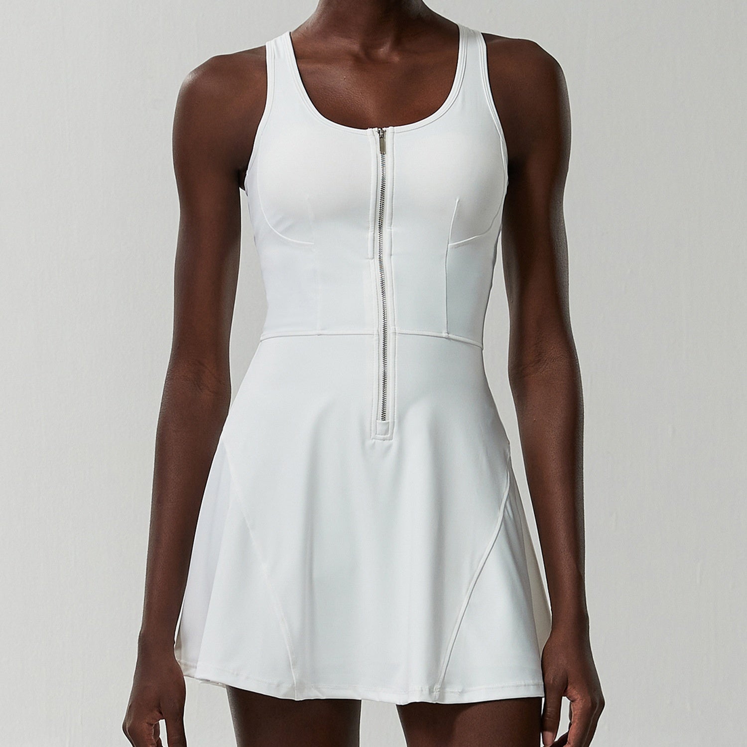 Zipper Tennis Skirt Dress