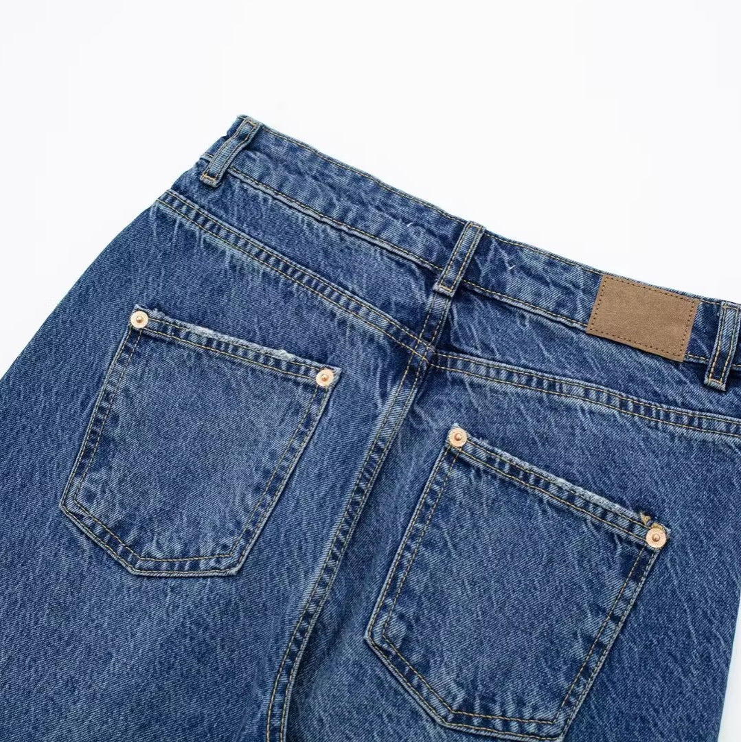 The Classic High-Waist Straight Jeans