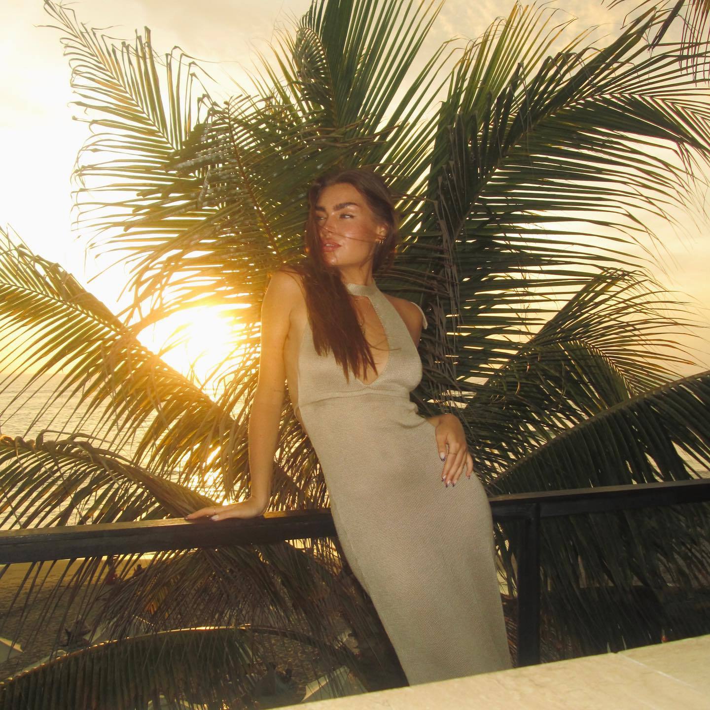 The Aria Halter Knit Maxi Dress