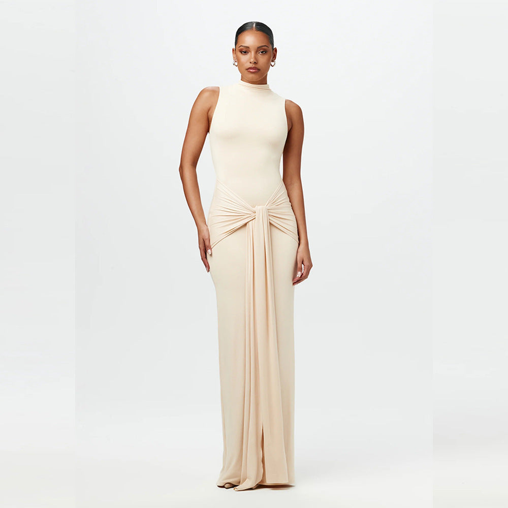 The Selene Sculpted Knot Maxi Dress