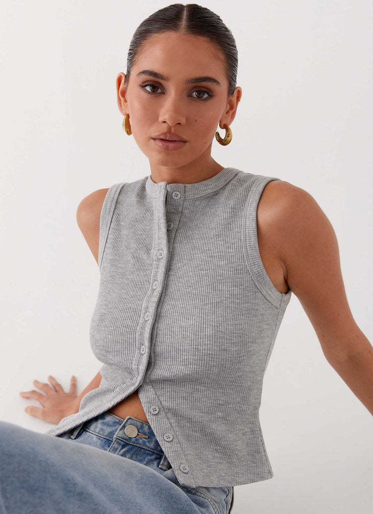The Delia Button-Up Rib Tank