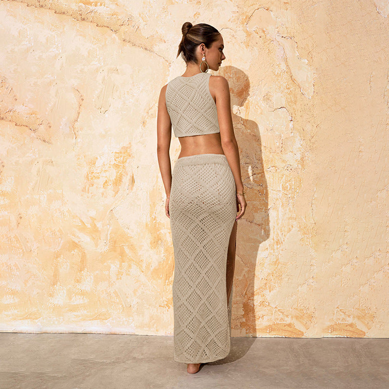 The Amara Crochet Maxi Set