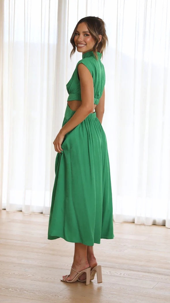 The Noelle High-Neck Cutout Maxi Dress