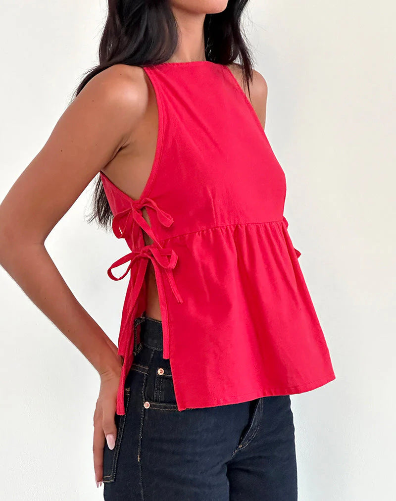 The Lila Knotted Hem Top