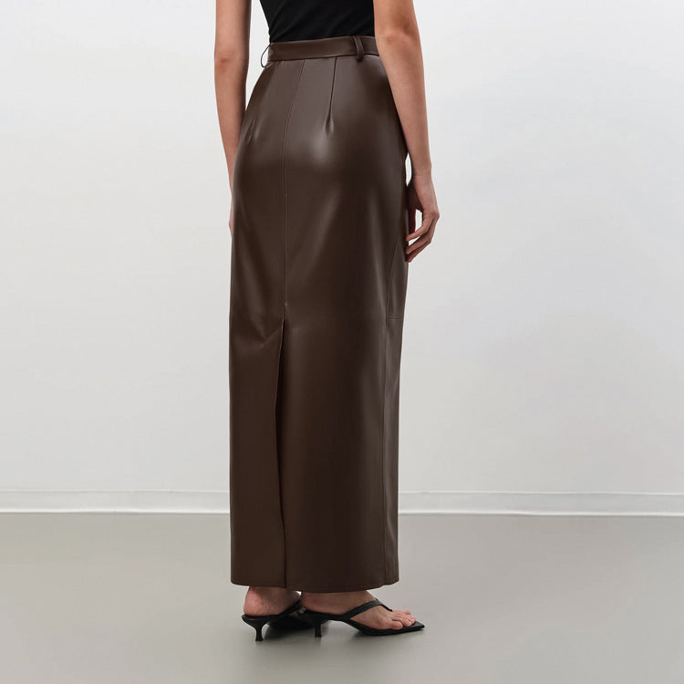 The Selene Faux Leather Maxi Skirt