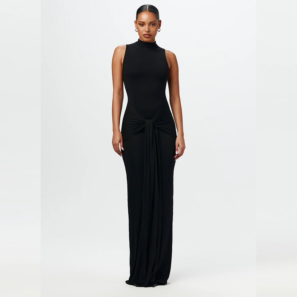 The Selene Sculpted Knot Maxi Dress