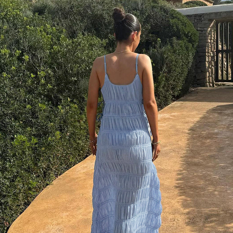 The Delmare Pleated Maxi Dress
