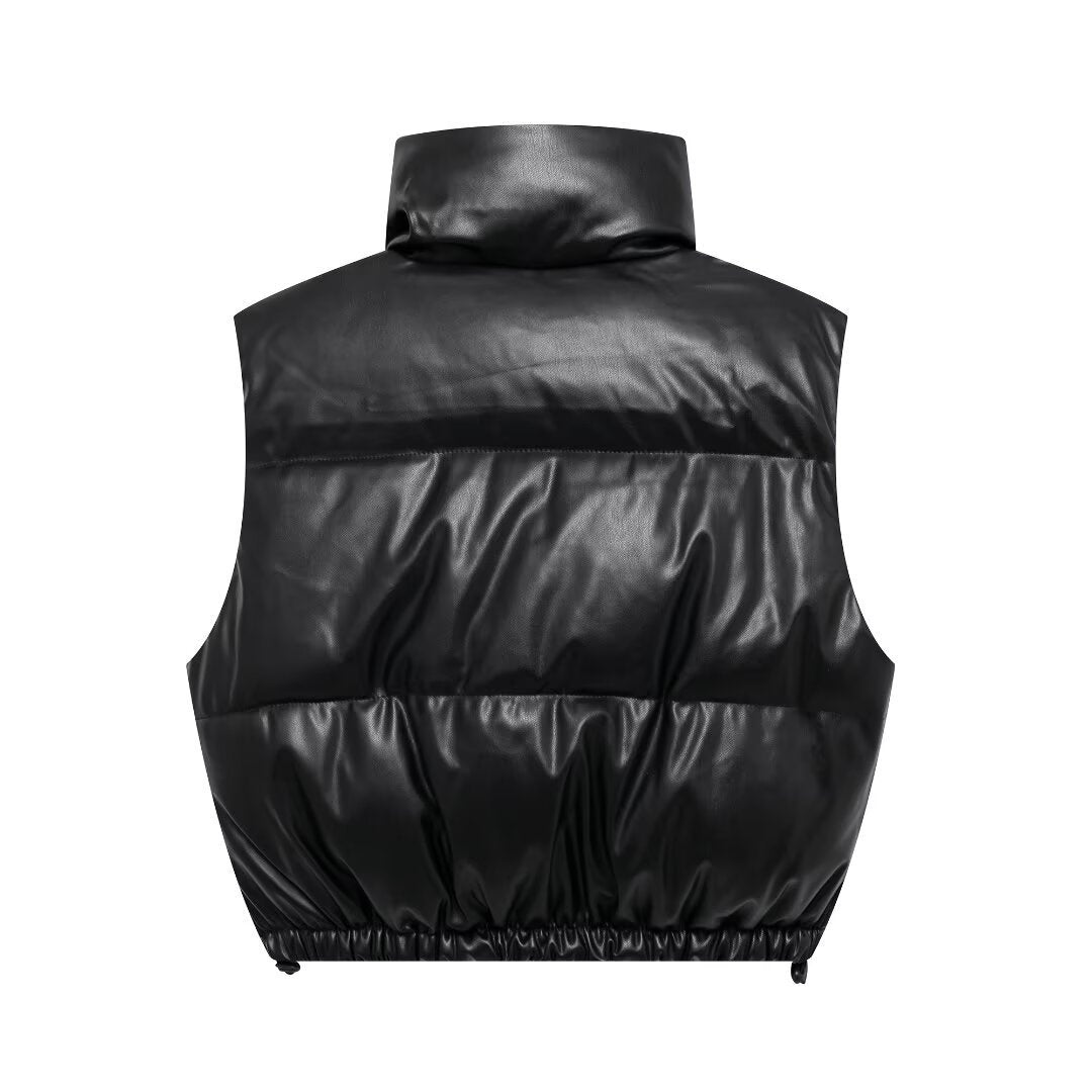 Cropped Puffer Vest