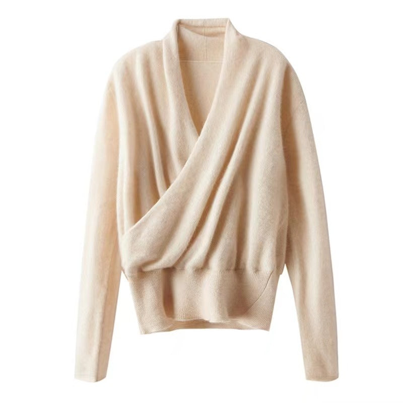 The Drape-Front Knit Sweater