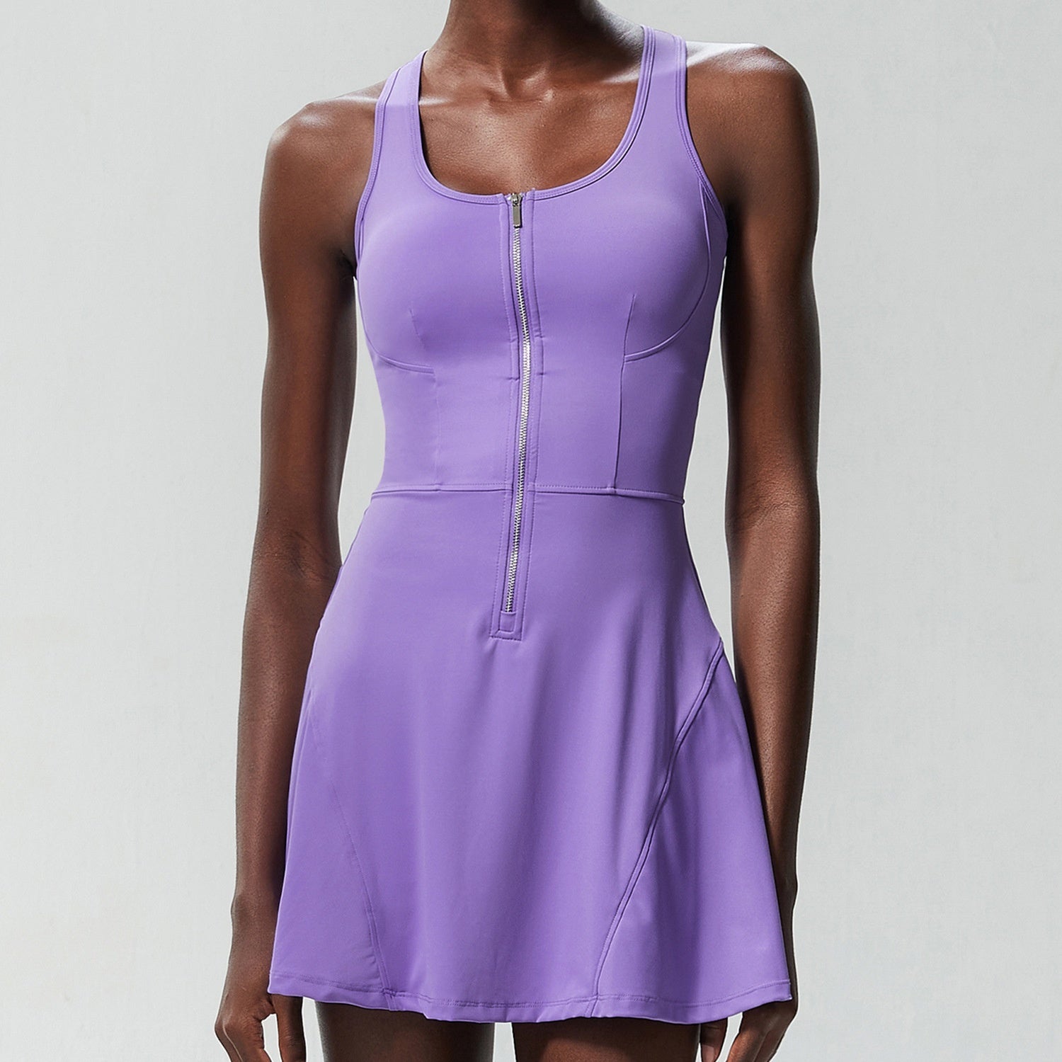 Zipper Tennis Skirt Dress