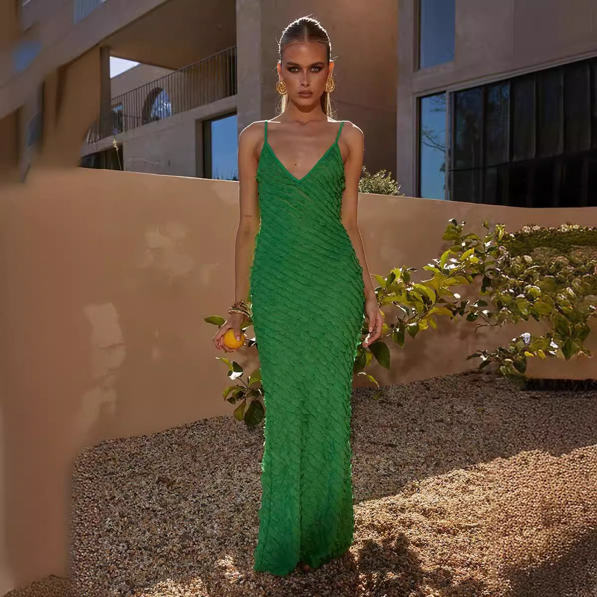 Lelé Textured Maxi Dress