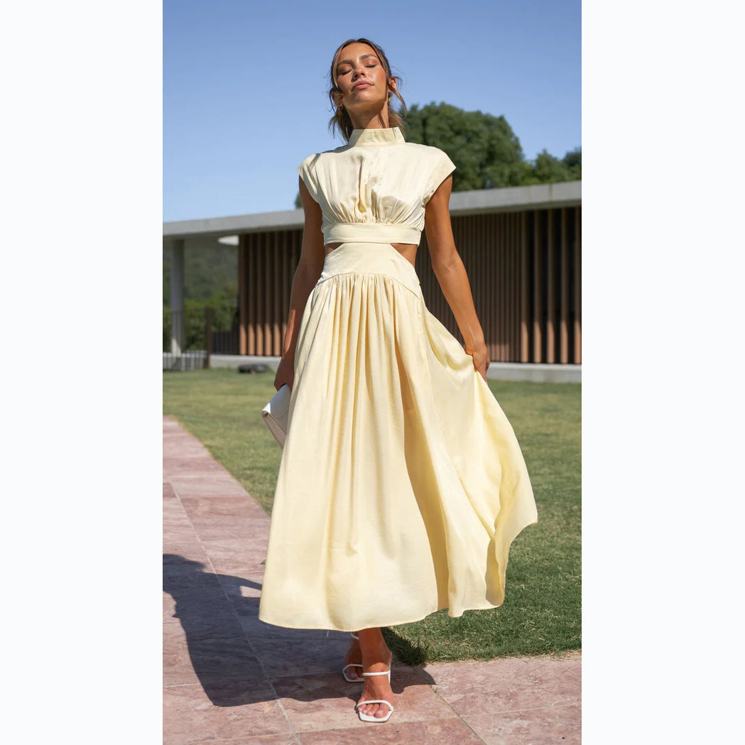 The Noelle High-Neck Cutout Maxi Dress