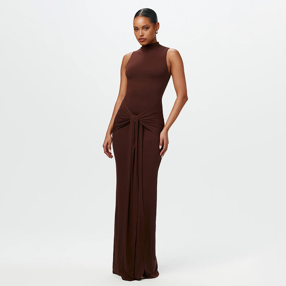 The Selene Sculpted Knot Maxi Dress