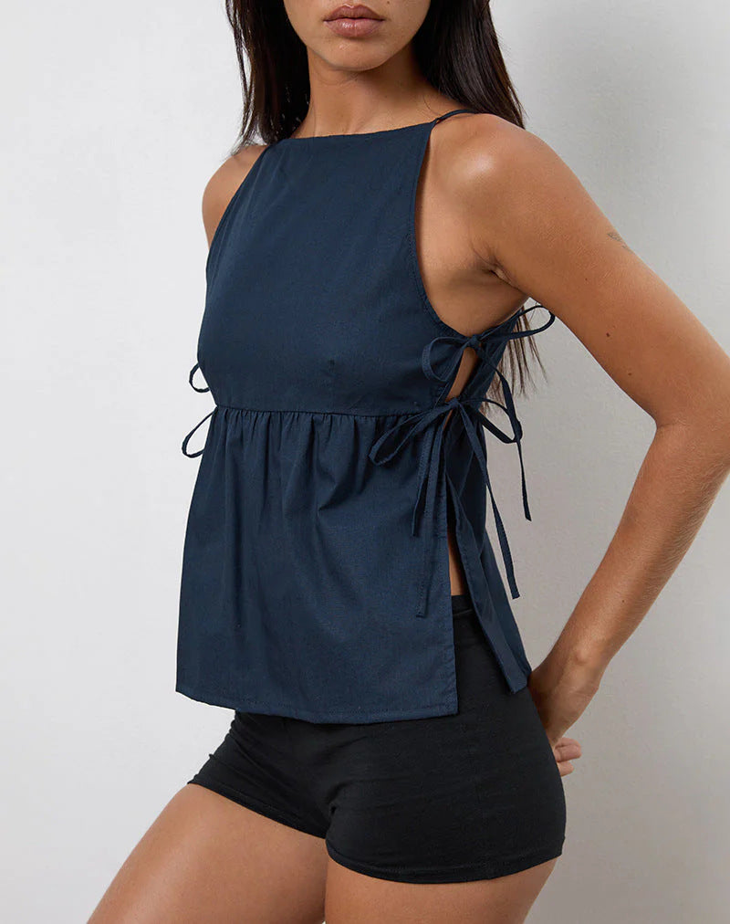 The Lila Knotted Hem Top