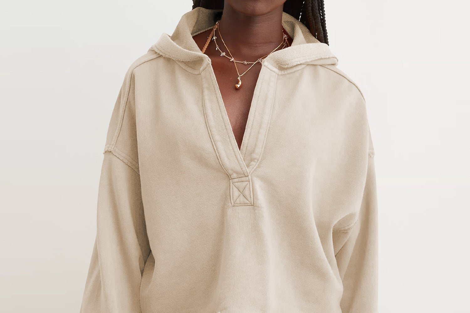 Half-open Collar Sweater