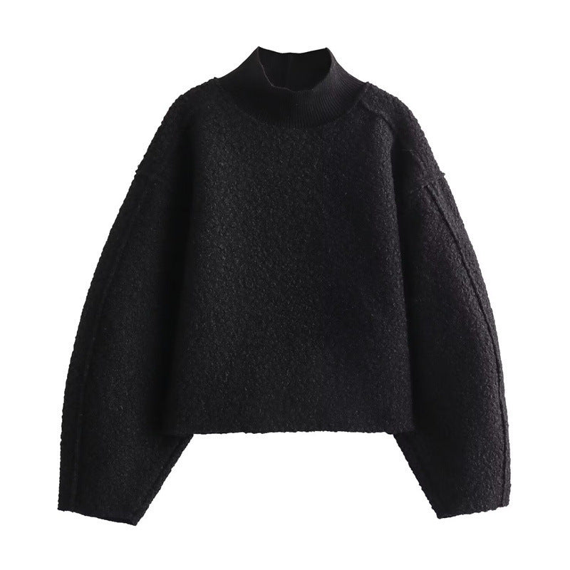 The Textured Mock Neck Sweater