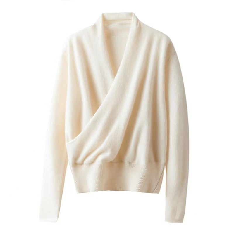 The Drape-Front Knit Sweater