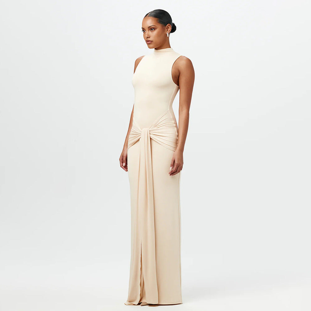 The Selene Sculpted Knot Maxi Dress