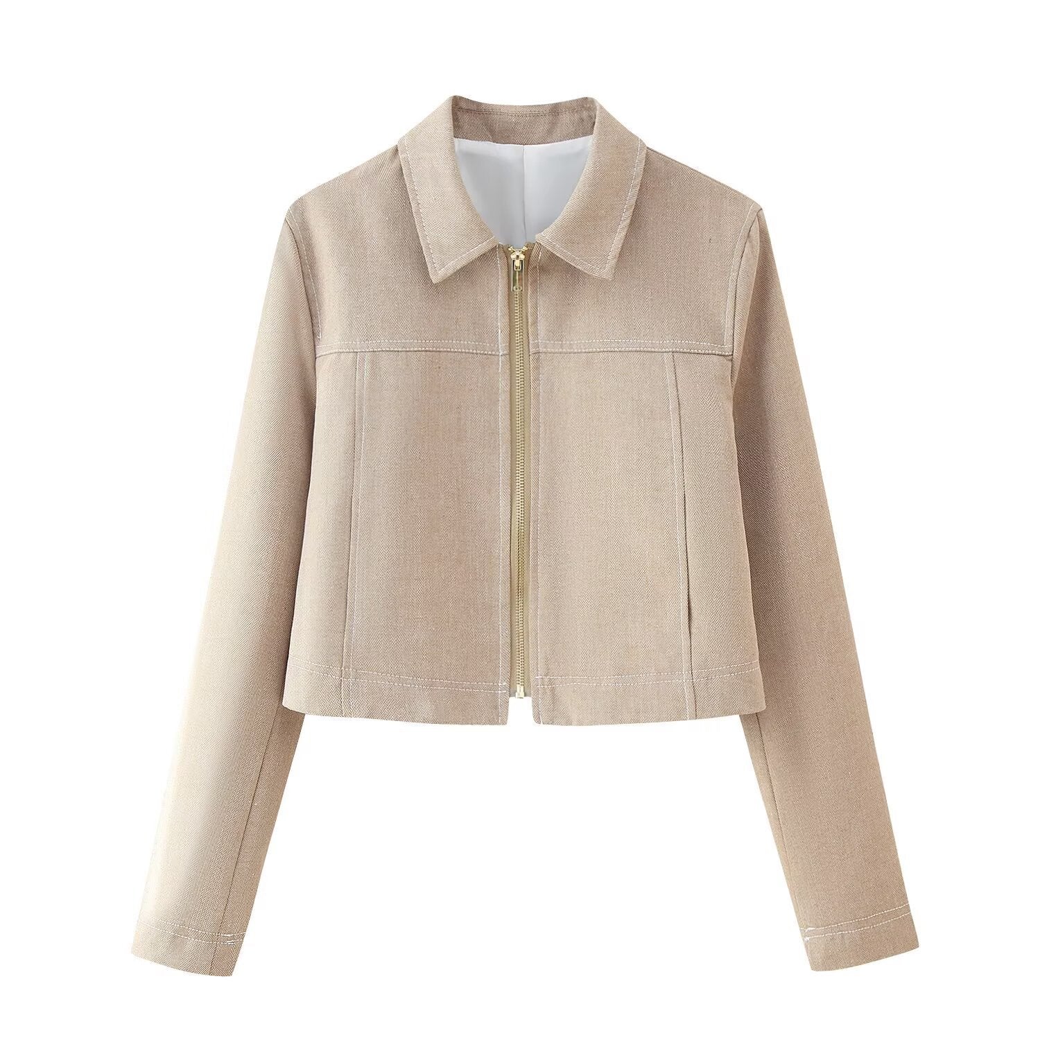 Zip-Front Jacket and Pants Set