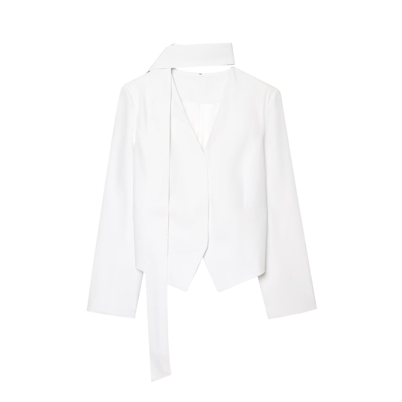 The Tailored Tie-Neck Blazer