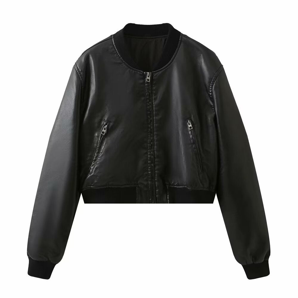 The Vegan Leather Bomber Jacket