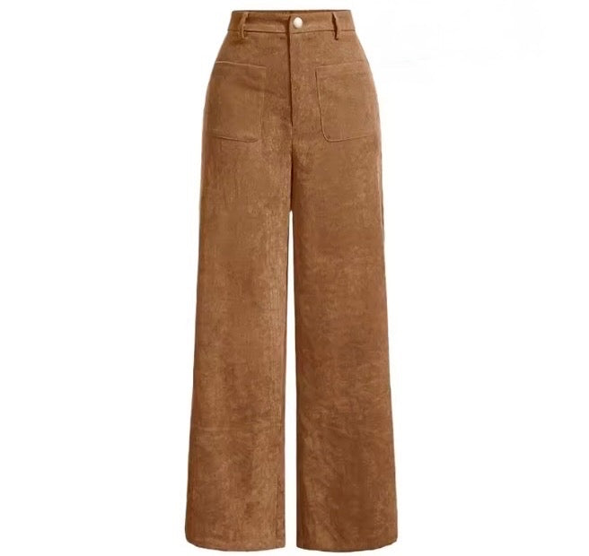 The Suede Wide-Leg Pant