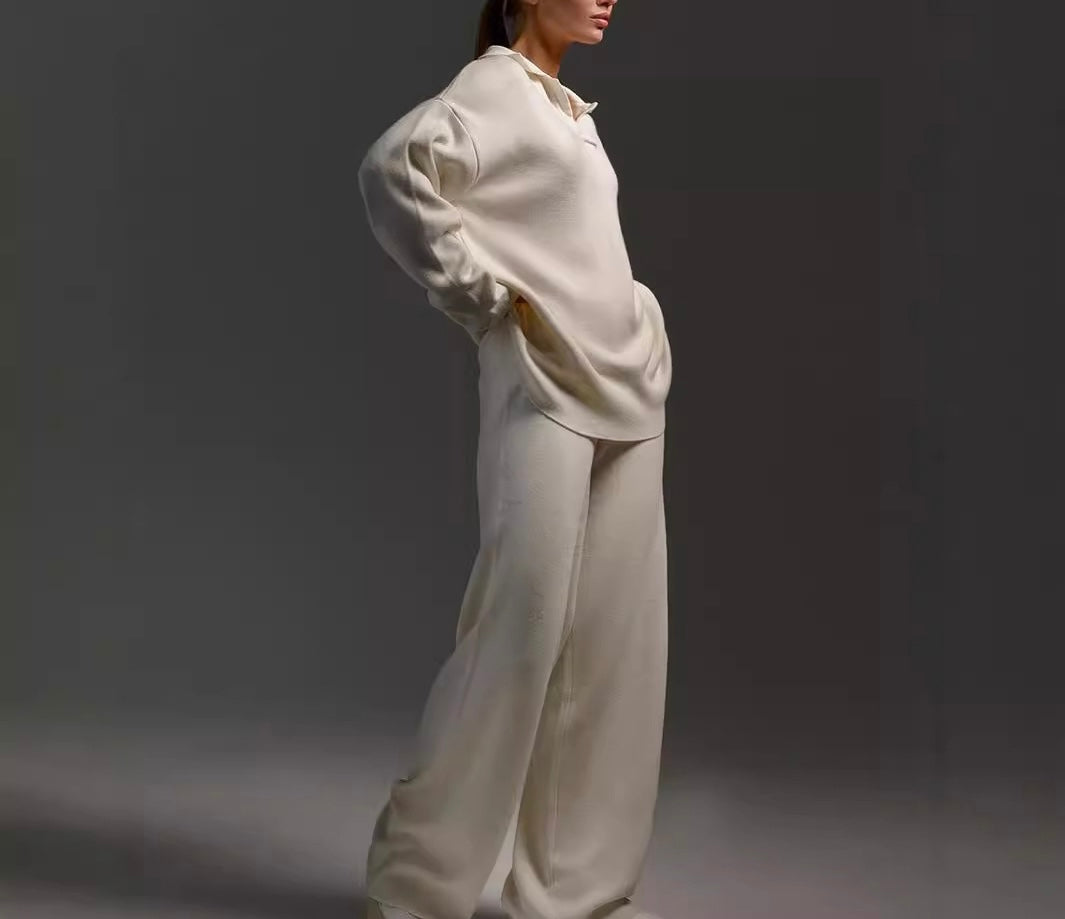 Two Piece Collar Sweater Set