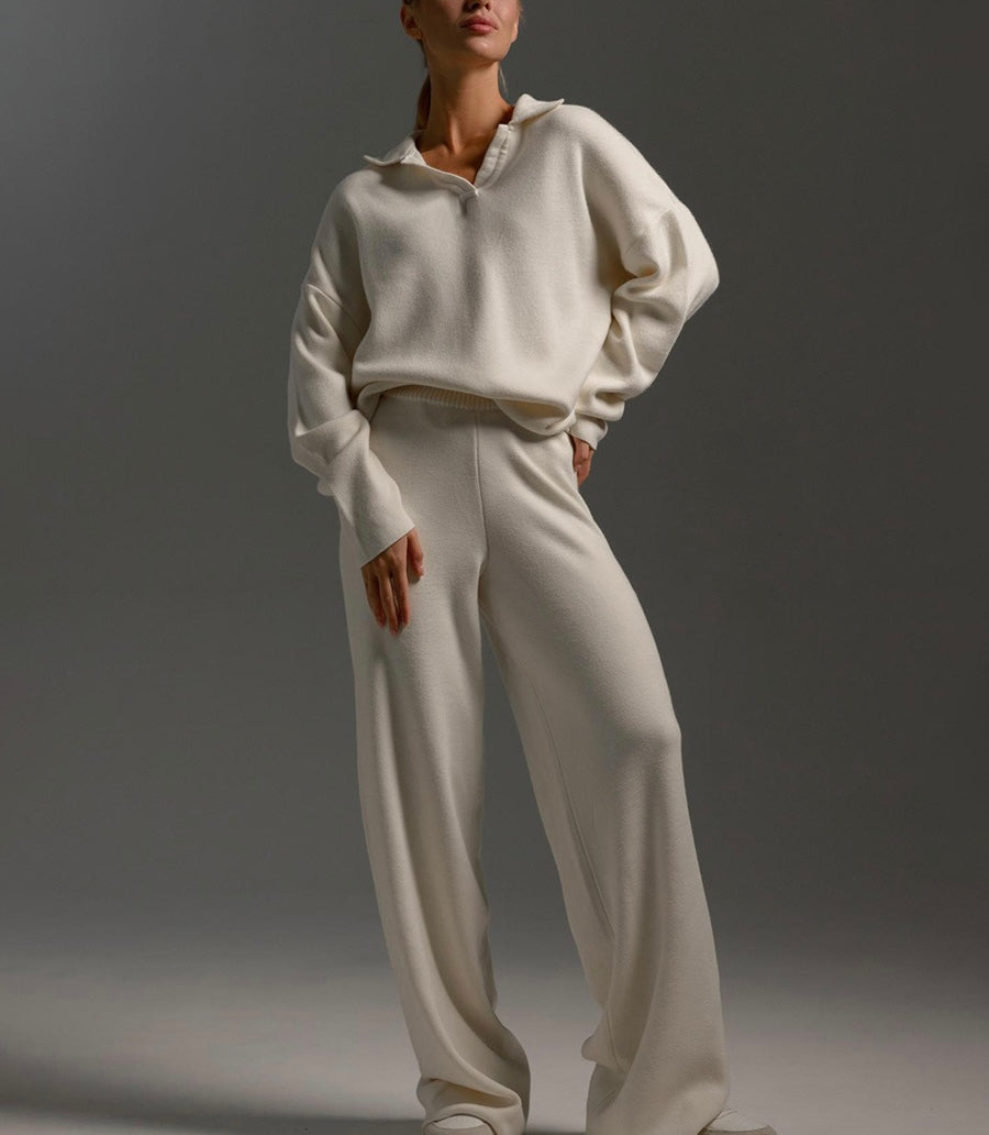 Two Piece Collar Sweater Set