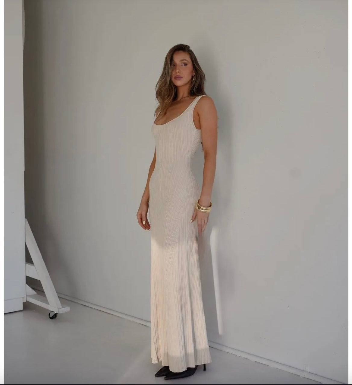 The Camryn Sculpted Knit Maxi Dress