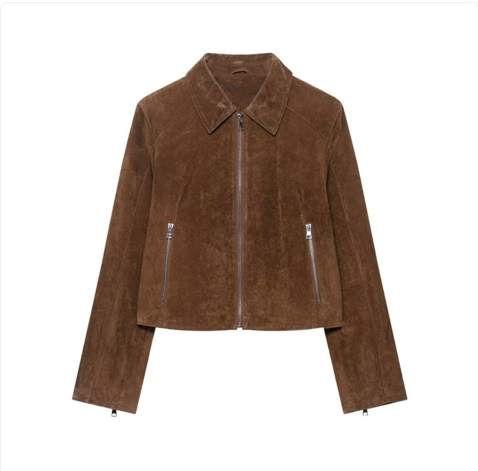 The Suede Zip Jacket