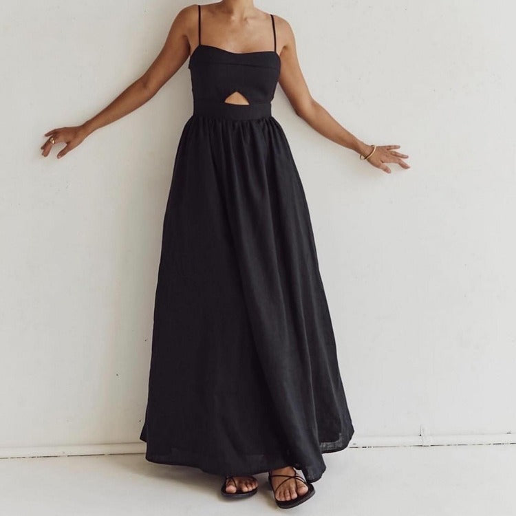 The Kaia Pocketed Cutout Maxi Dress
