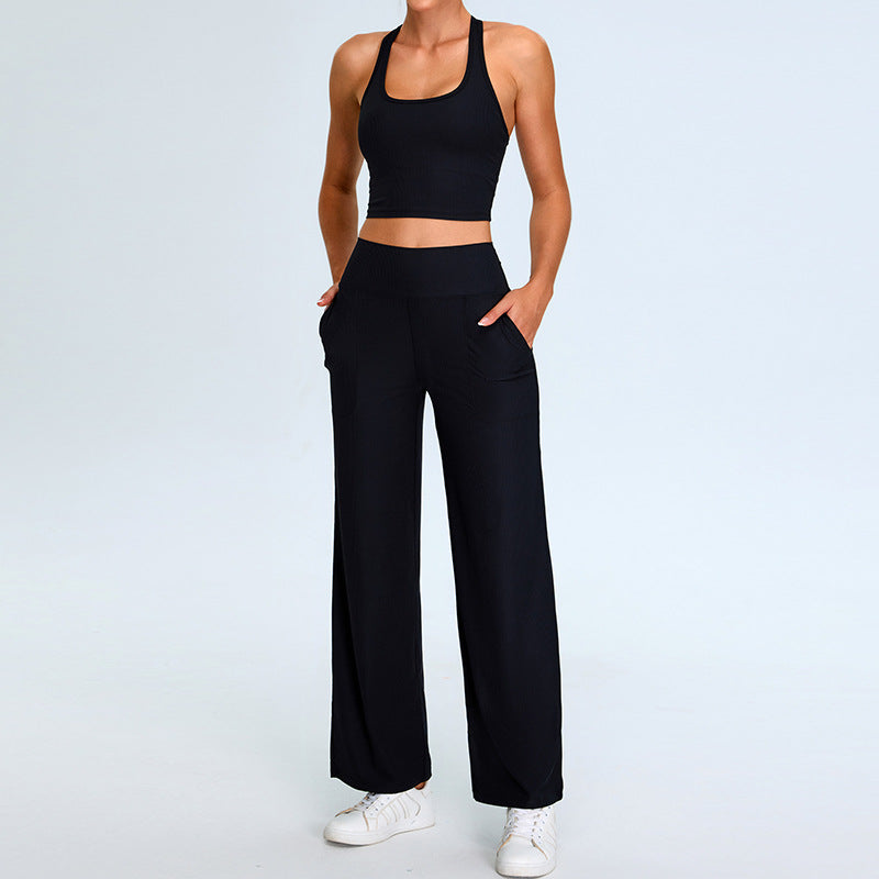 Racer Back High Waisted Yoga Pants Set