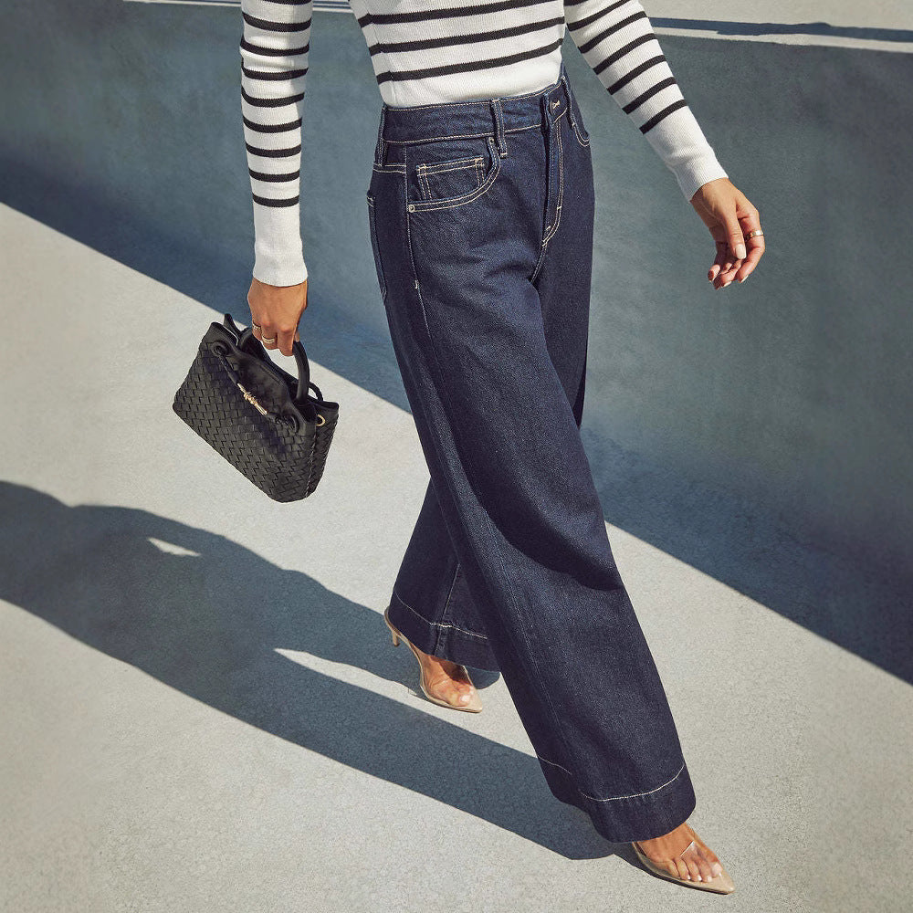 The Arden Wide-Leg Denim Trouser