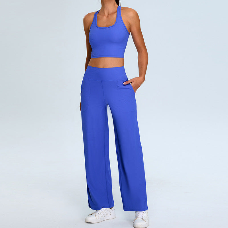 Racer Back High Waisted Yoga Pants Set
