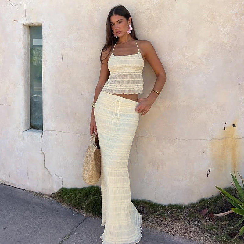 The Marbella Crinkle Knit Set