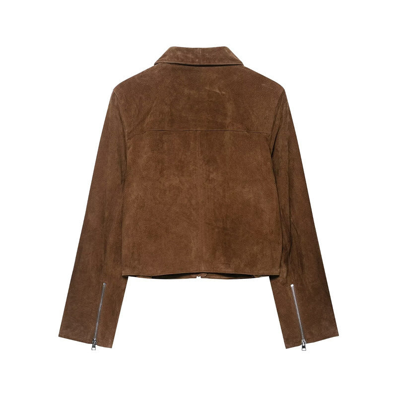 The Suede Zip Jacket