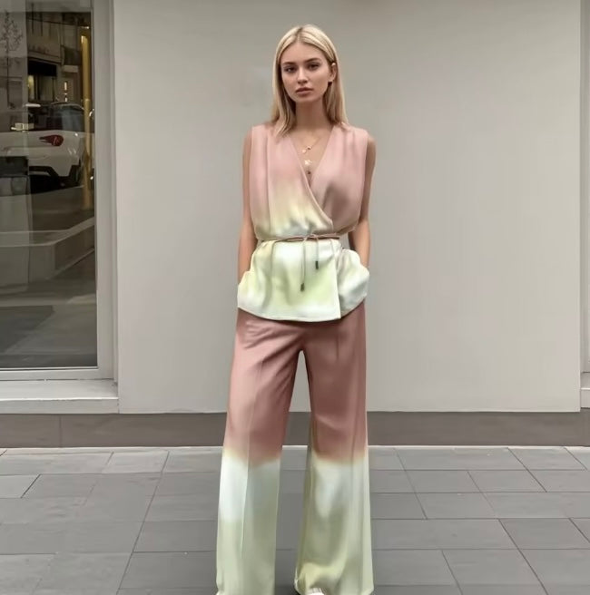 Ombre Wrap Pant Set