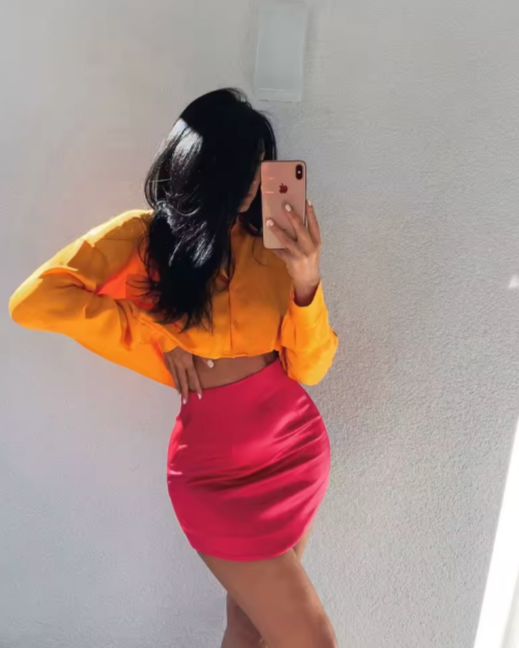 The Raye Satin Mini Skirt