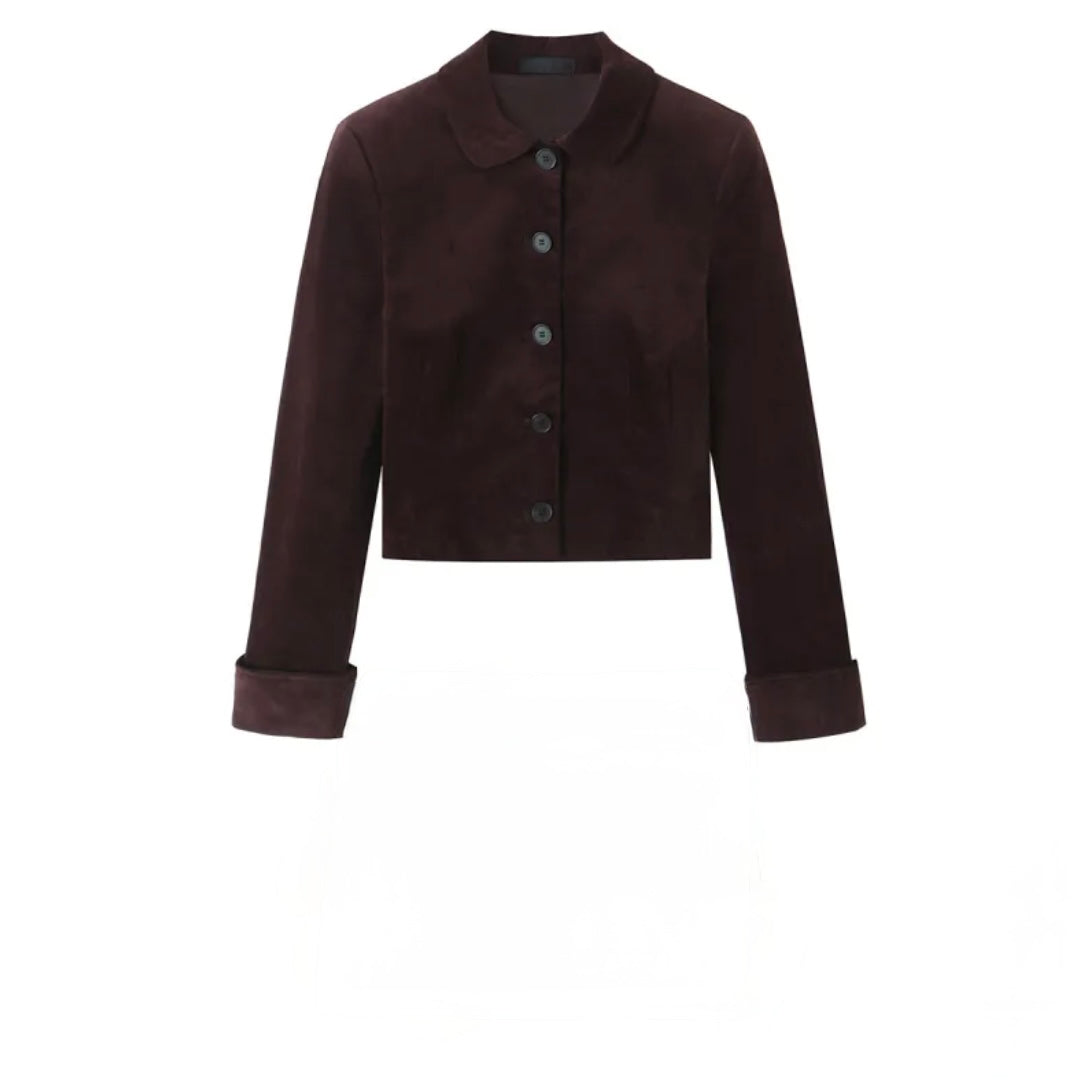 The Cropped Suede Set