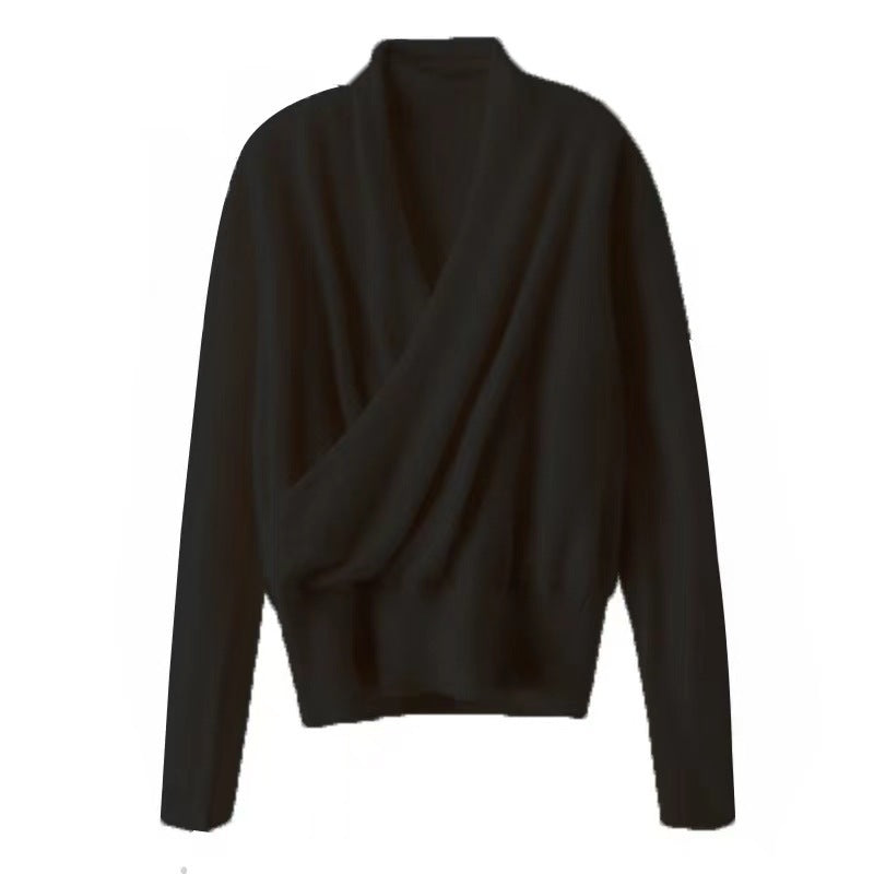 The Drape-Front Knit Sweater