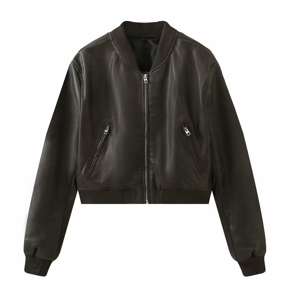 The Vegan Leather Bomber Jacket