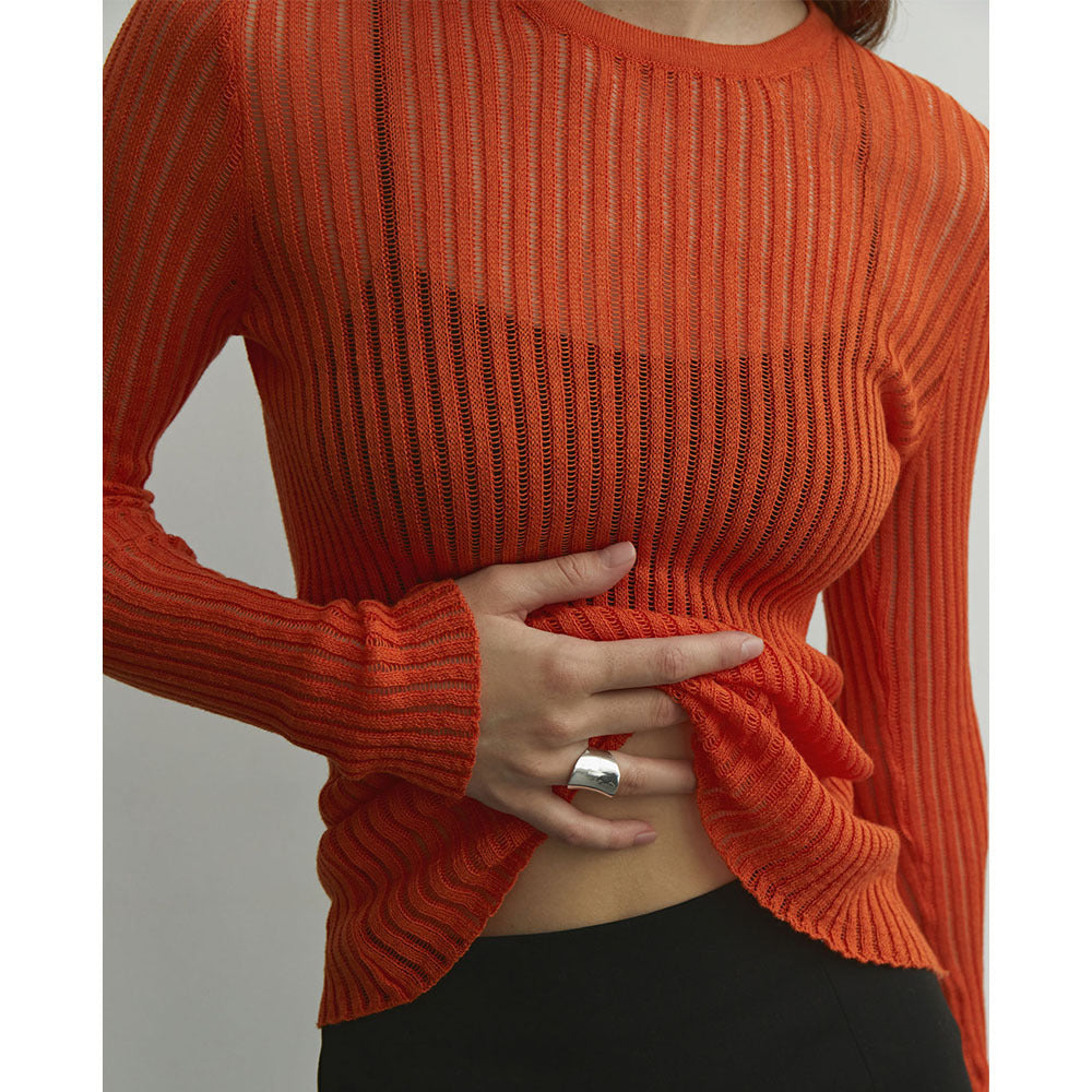 The Lyra Sheer Knit Top