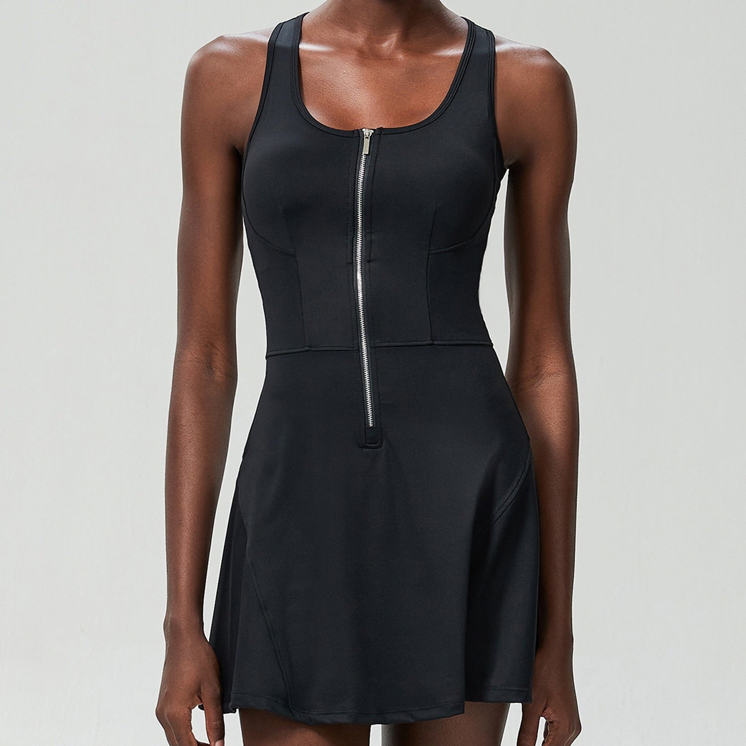 Zipper Tennis Skirt Dress