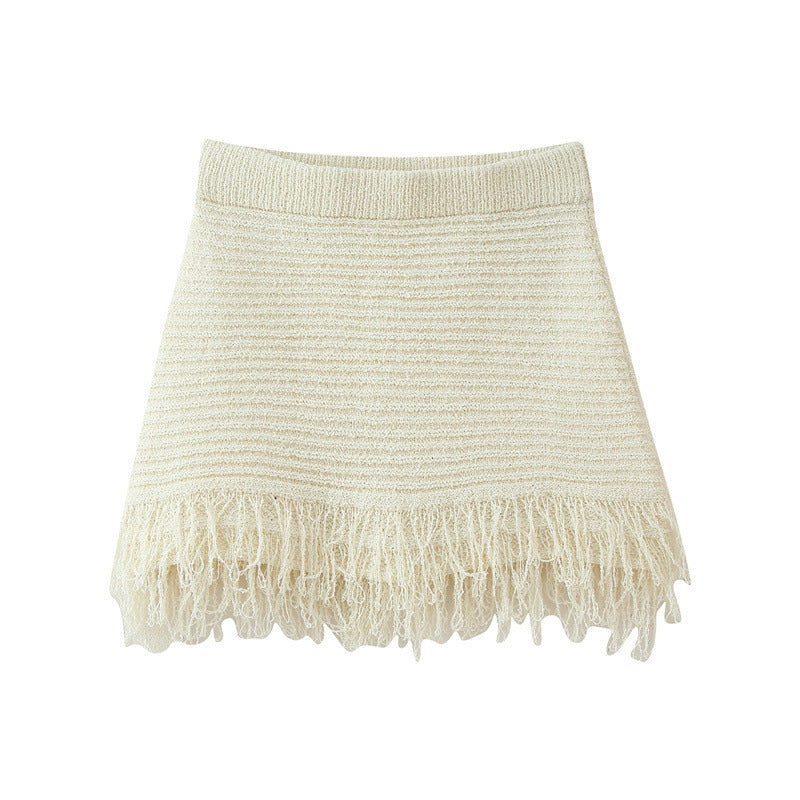 The Valencia Fringe Knit Skirt set