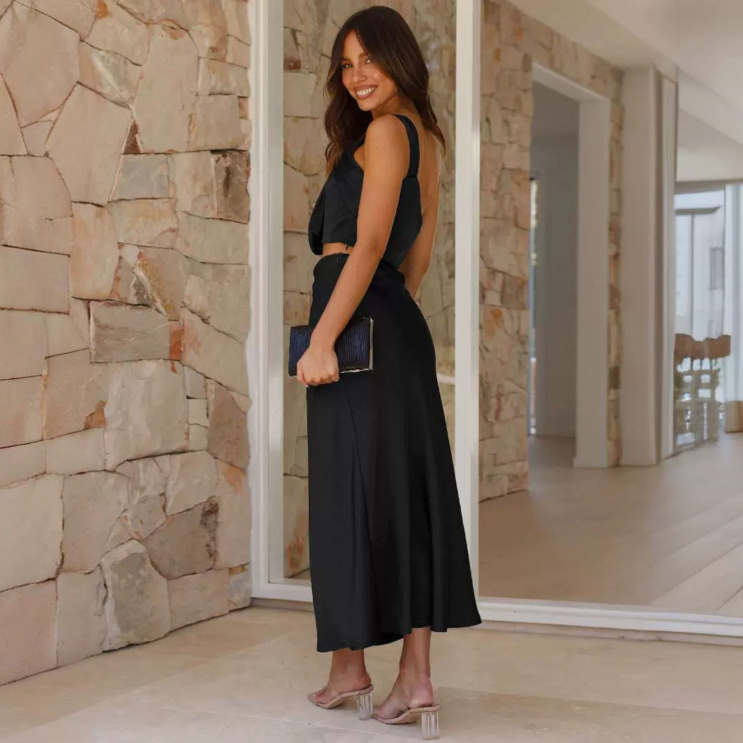 The Elora Satin Two-Piece Set